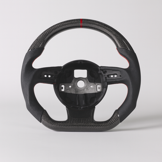 Audi RS Carbon Steering Wheel – C7 Platform (2012–2016) | Red Center Stripe
