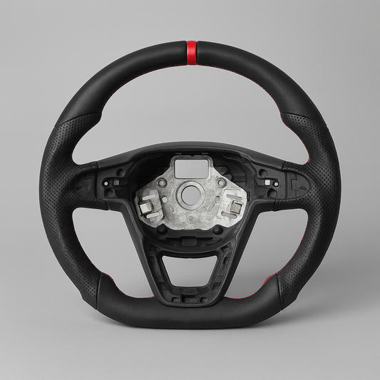 Seat Leon Cupra Leather Steering Wheel – Mk3 MQB (2013–2019) | Red Stitching