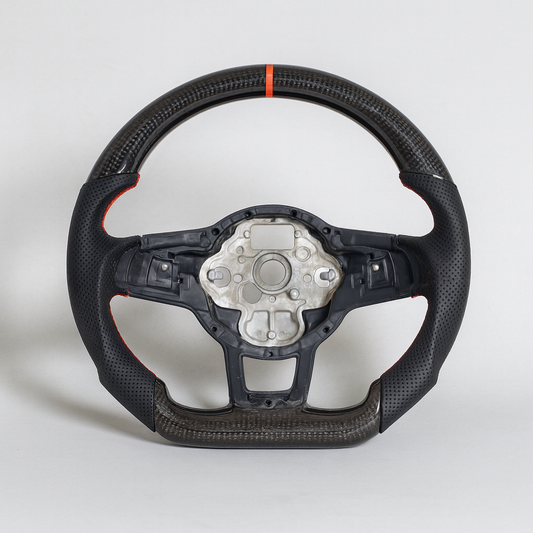 Volkswagen Golf 7 GTI / R Carbon Steering Wheel (2015–2019) | Red Stitching