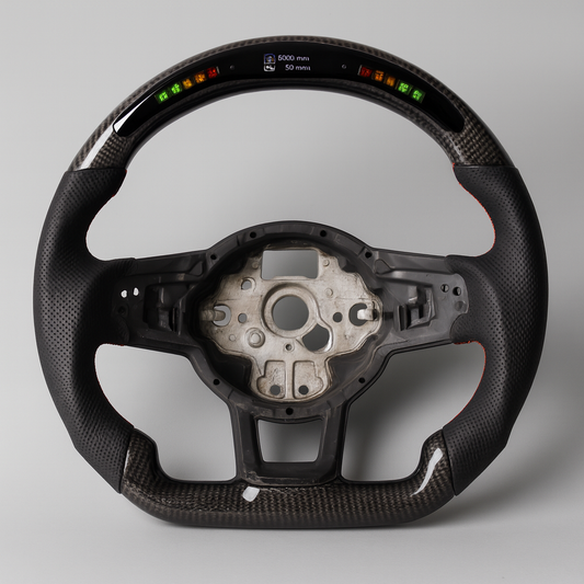 Volkswagen Golf 7 GTI / R LED Carbon Steering Wheel (2015–2019) | OBD2 Display