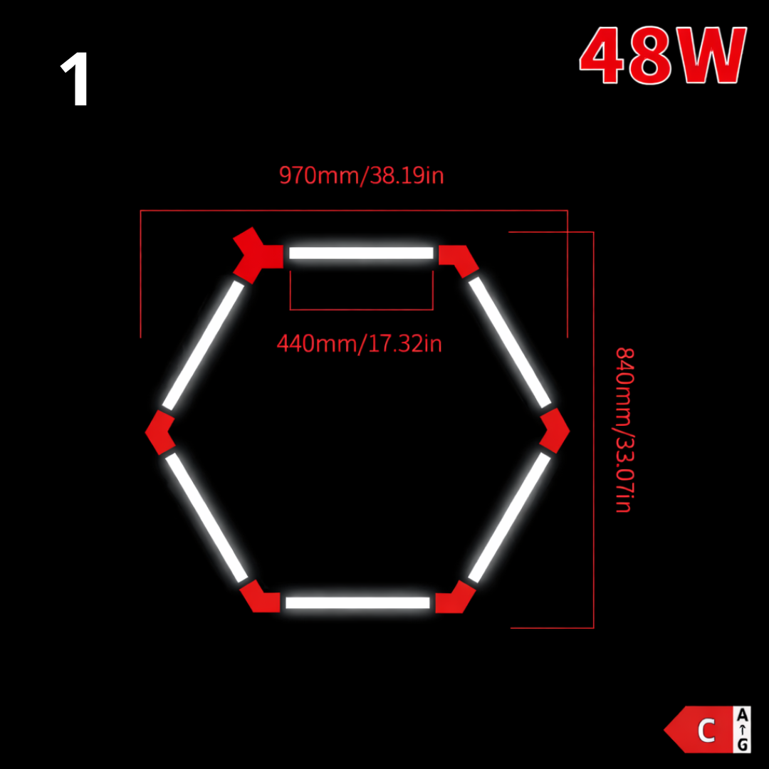 Hexagon LED garage/ceiling light
