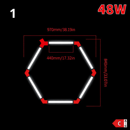 Hexagon LED garage/ceiling light