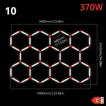 Hexagon LED garage/ceiling light