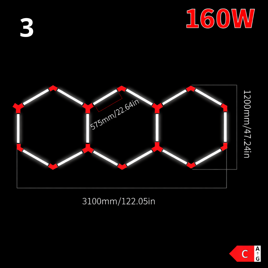 Hexagon LED garage/ceiling light