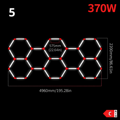Hexagon LED garage/ceiling light