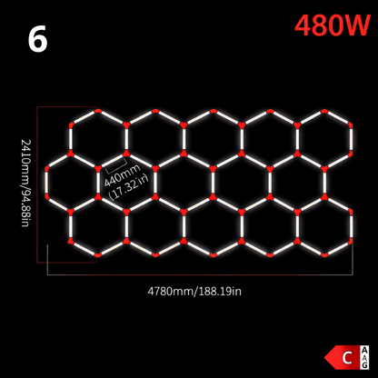 Hexagon LED garage/ceiling light