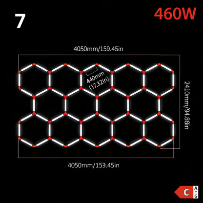 Hexagon LED garage/ceiling light