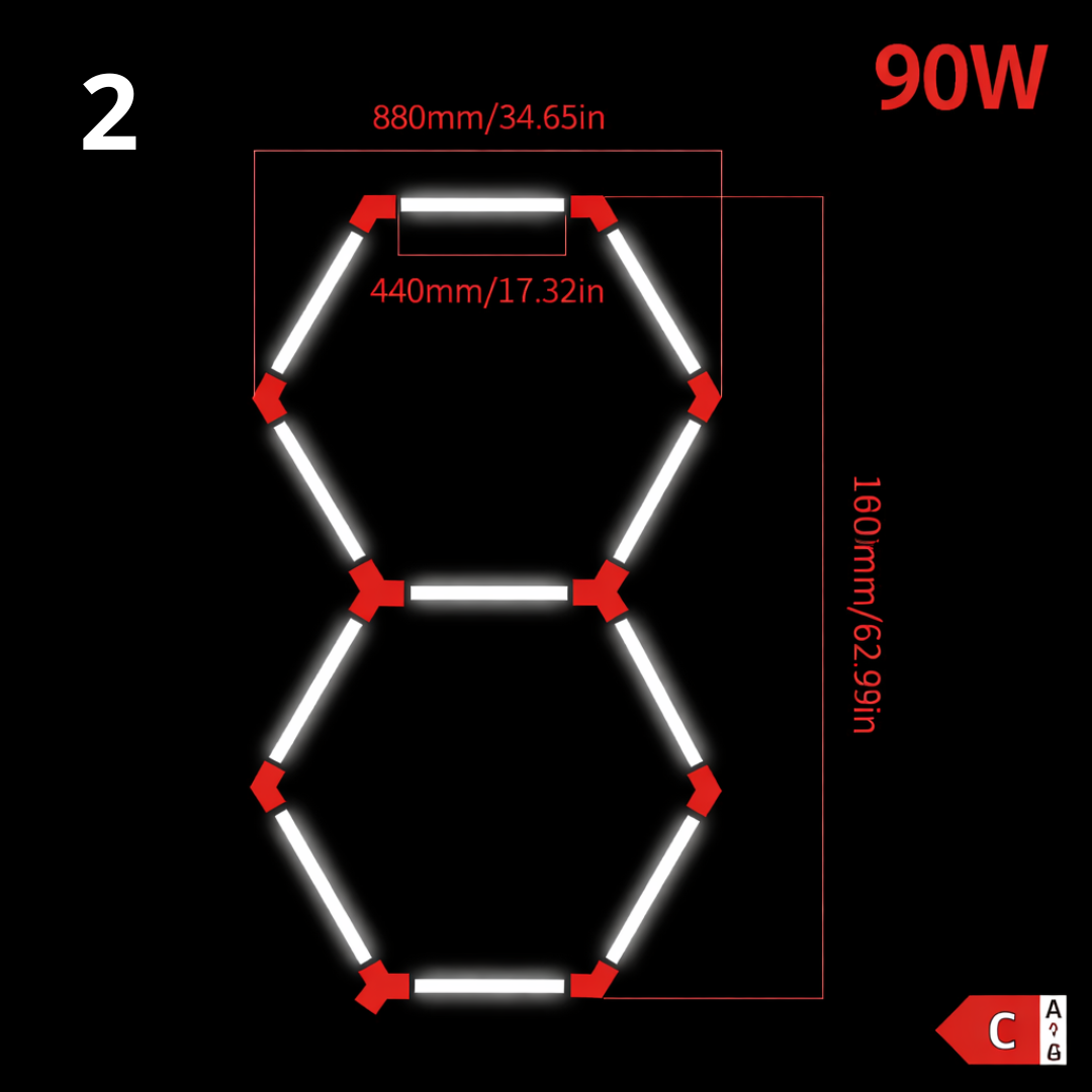 Hexagon LED garage/ceiling light