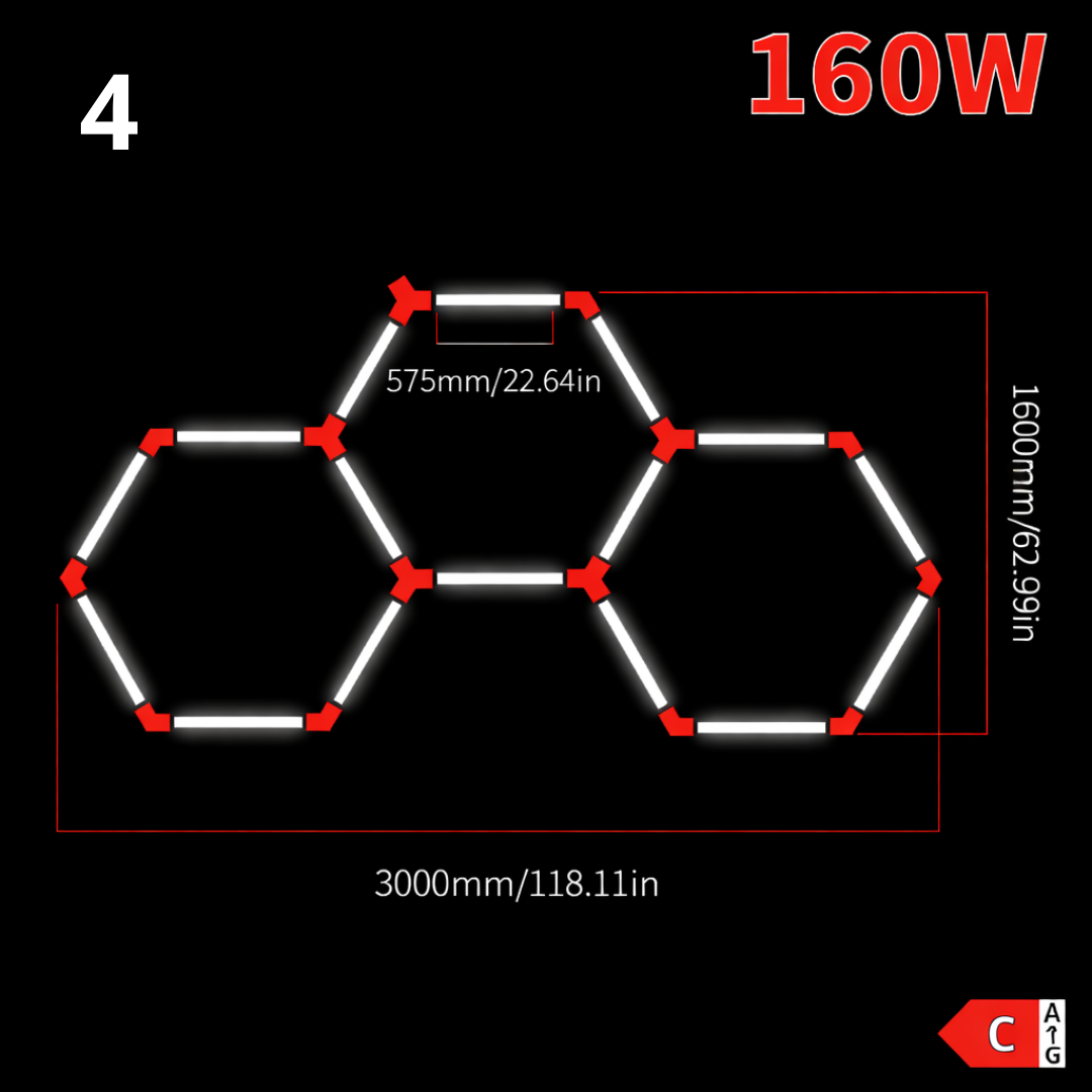 Hexagon LED garage/ceiling light