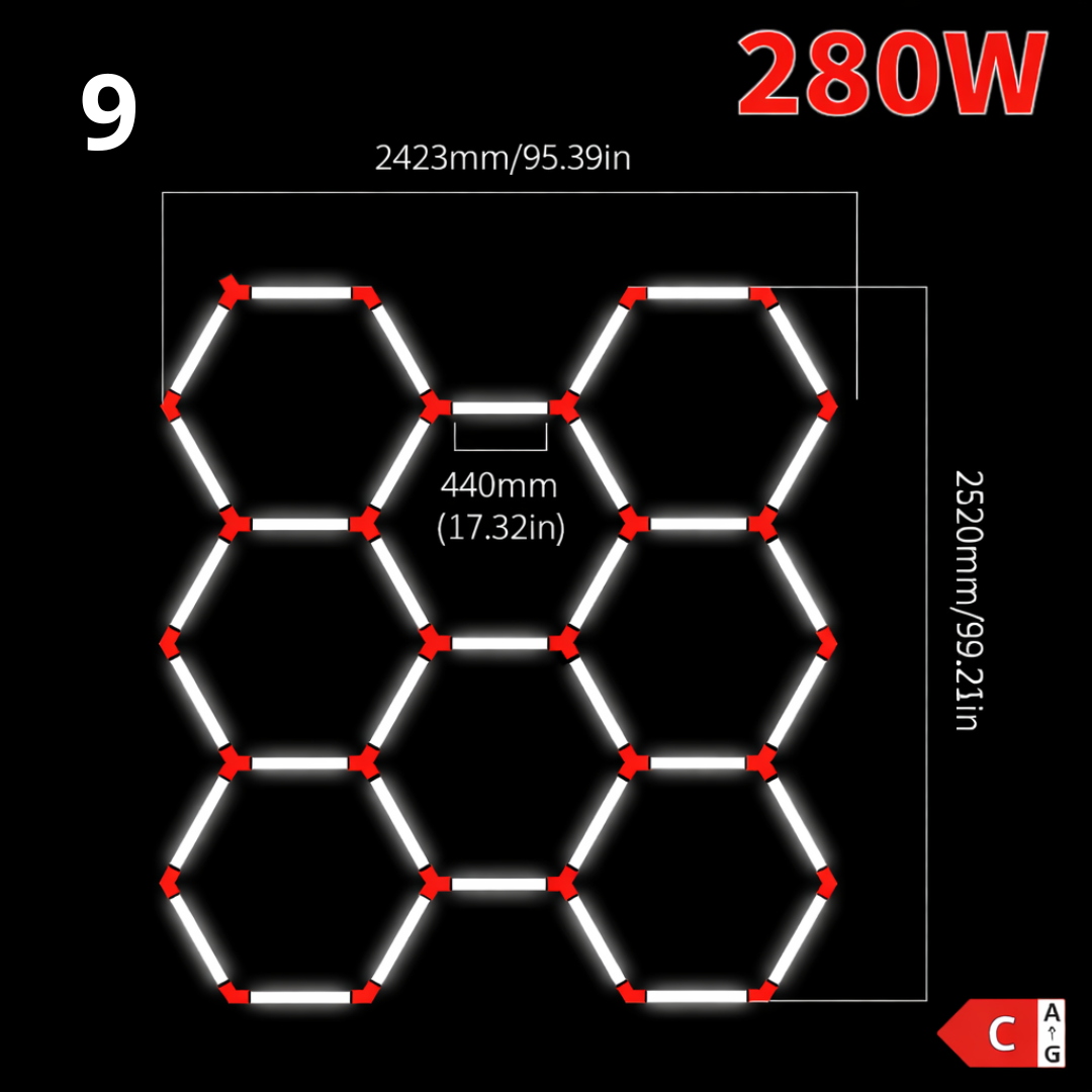 Hexagon LED garage/ceiling light