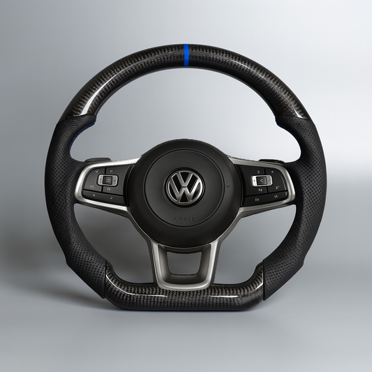 Volkswagen Golf 7 GTI / R Carbon Steering Wheel (2015–2019) | Blue Stitching