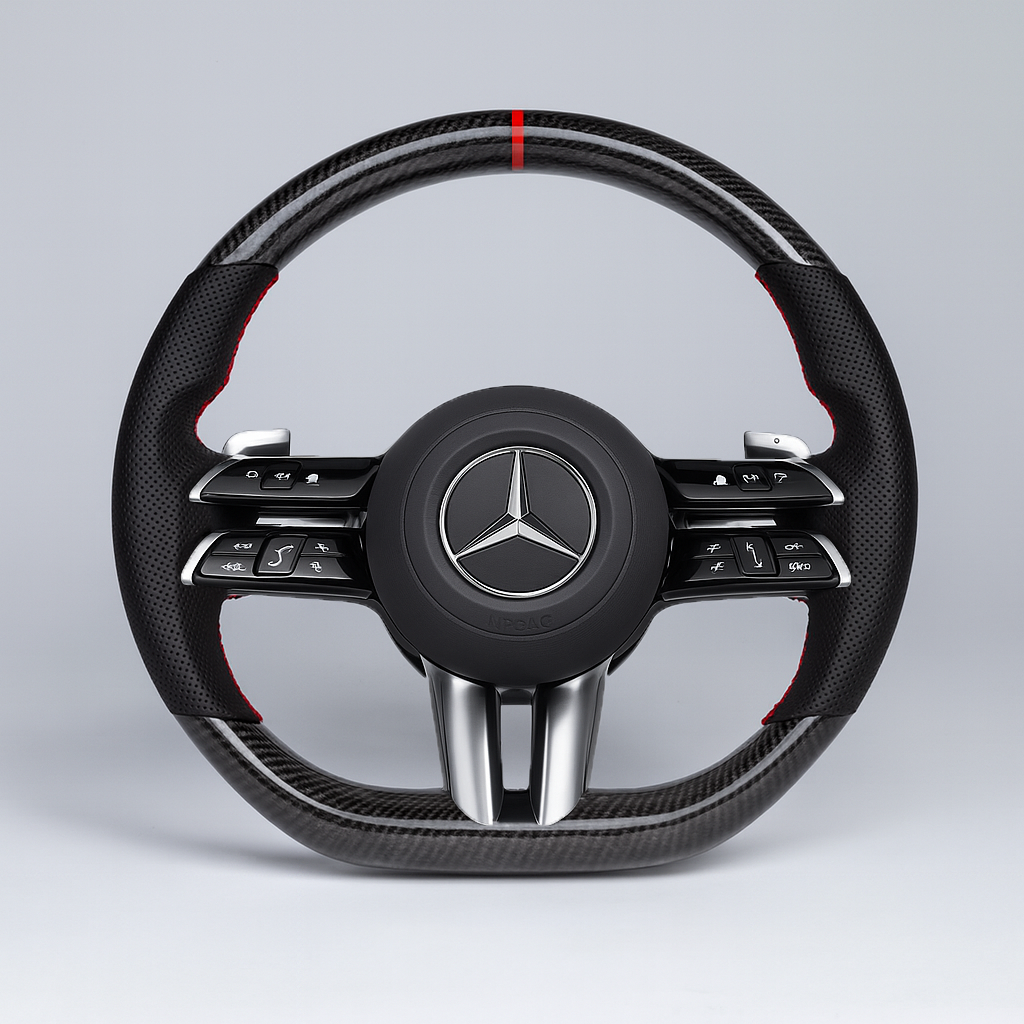 Mercedes-Benz AMG Carbon Fiber Steering Wheel – 2021+ Platform (W213 / W206 / W223)