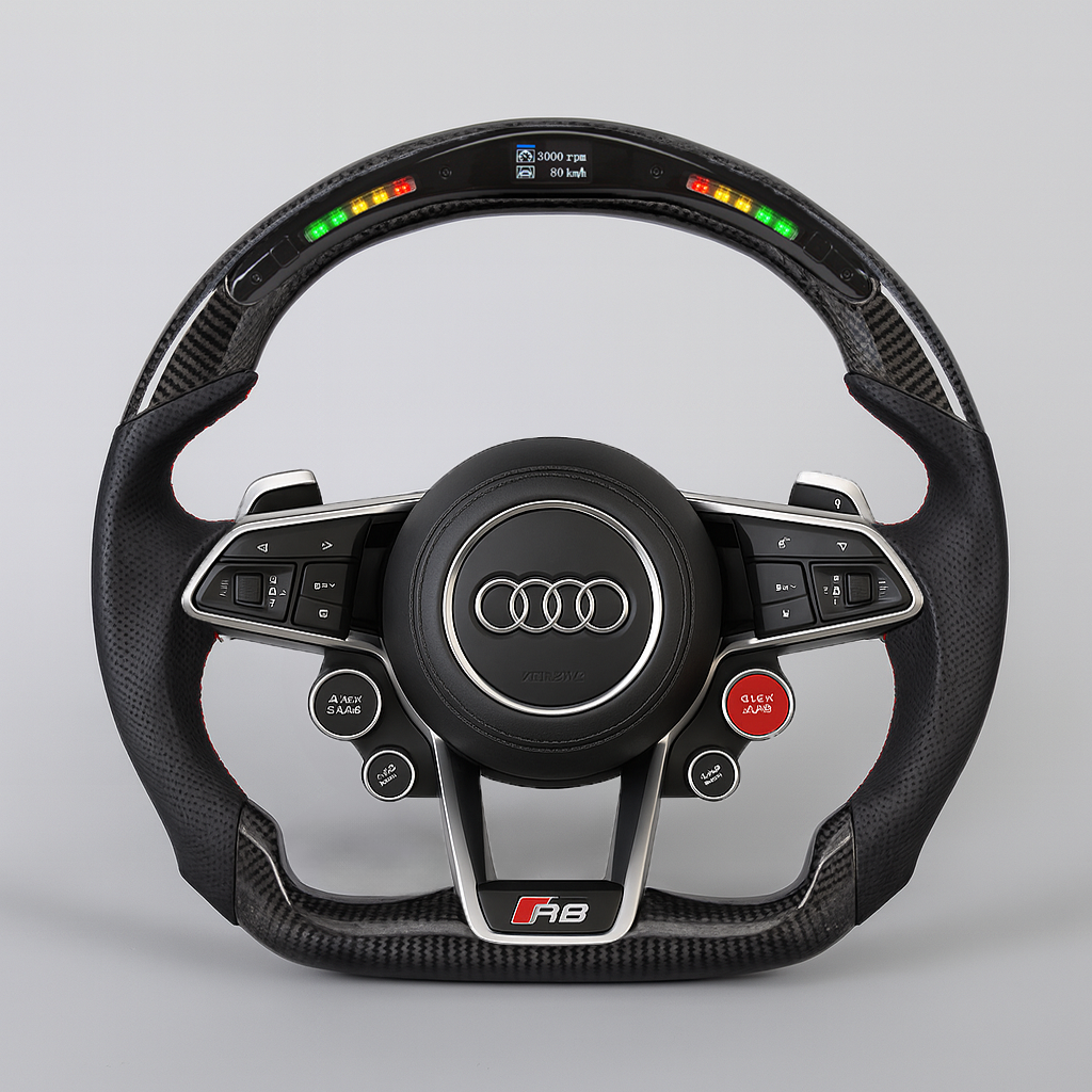 Audi R8 / TT RS LED Carbon Steering Wheel (2015–2023) | OBD2 Display