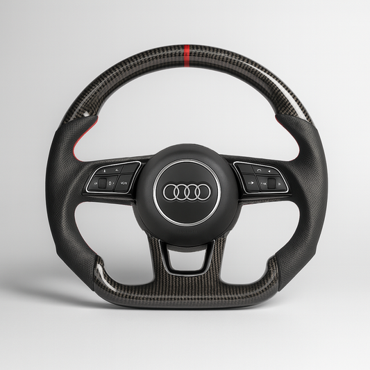 Audi RS Carbon Steering Wheel (2017–2020) | Red Center Stripe