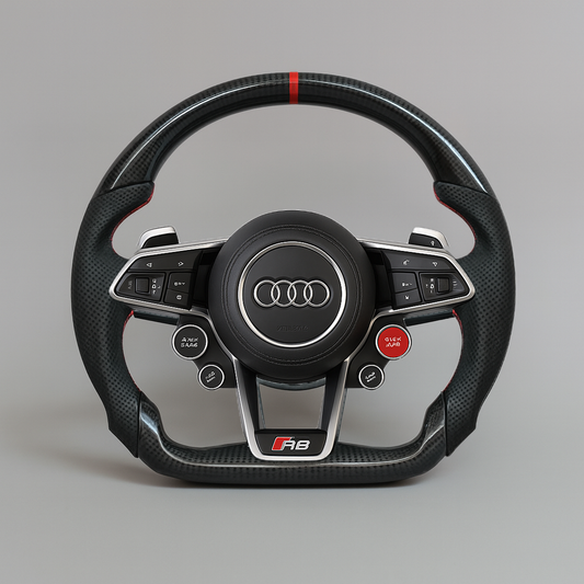 Audi R8 / TT RS Carbon Steering Wheel (2015–2023) | Red Center Stripe