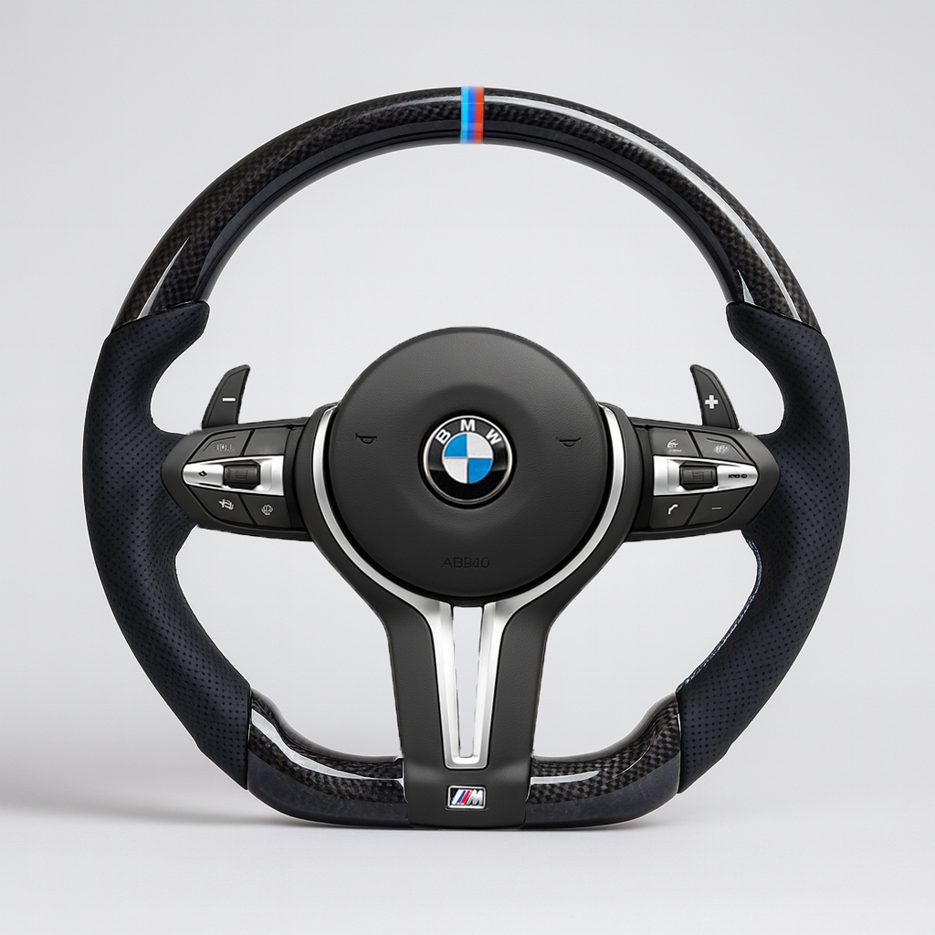 BMW M Performance Carbon Steering Wheel – F30 Platform (2012–2019) | M Tricolor Stripe