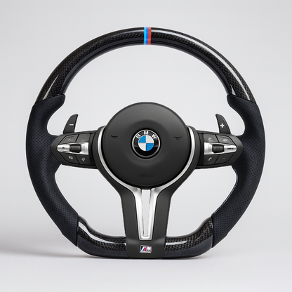BMW M Performance Carbon Steering Wheel – F30 Platform (2012–2019) | M Tricolor Stripe