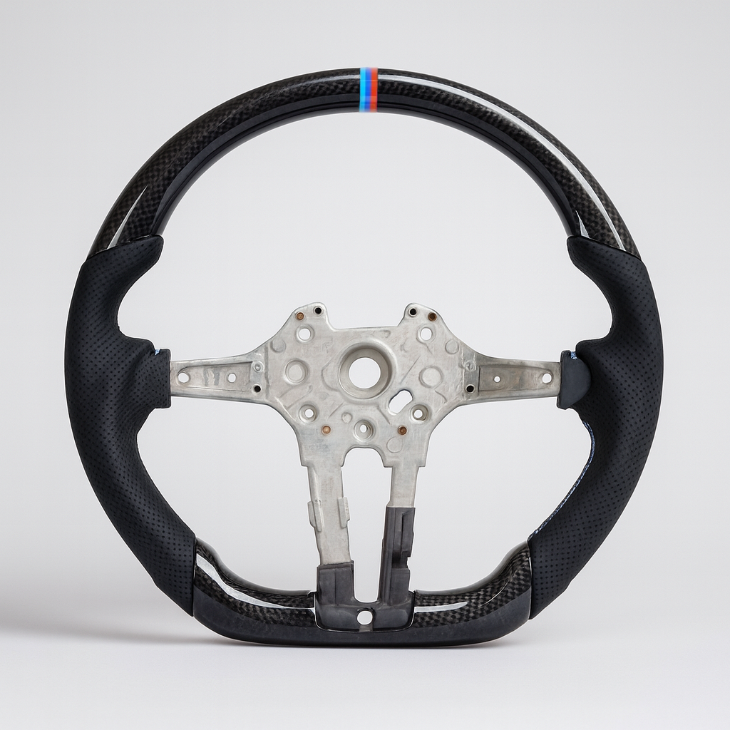 BMW M Performance Carbon Steering Wheel – F30 Platform (2012–2019) | M Tricolor Stripe