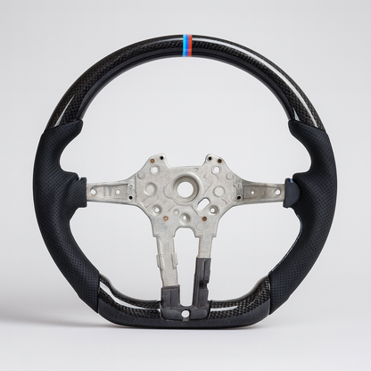 BMW M Performance Carbon Steering Wheel – F30 Platform (2012–2019) | M Tricolor Stripe