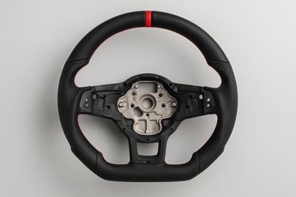 Volkswagen Golf 7 GTI / R / GTD (2015–2019) Leather Steering Wheel – Red Stitching