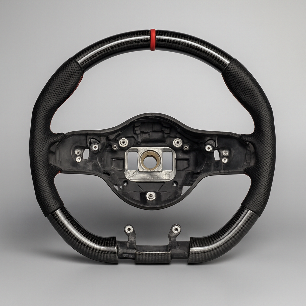 Mercedes-Benz AMG Carbon Steering Wheel – 2018–2021 Platform | Red Center Stripe