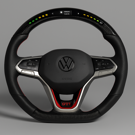 Volkswagen Golf 8 GTI / R LED Carbon Steering Wheel (2020–2024) | OBD2 Display