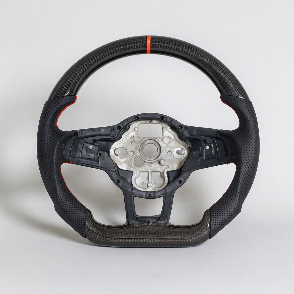 Volkswagen Golf 7 GTI / R Carbon Steering Wheel (2015–2019) | Red Stitching
