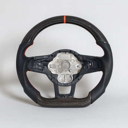 Volkswagen Golf 7 GTI / R Carbon Steering Wheel (2015–2019) | Red Stitching