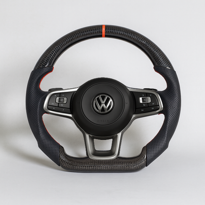 Volkswagen Golf 7 GTI / R Carbon Steering Wheel (2015–2019) | Red Stitching