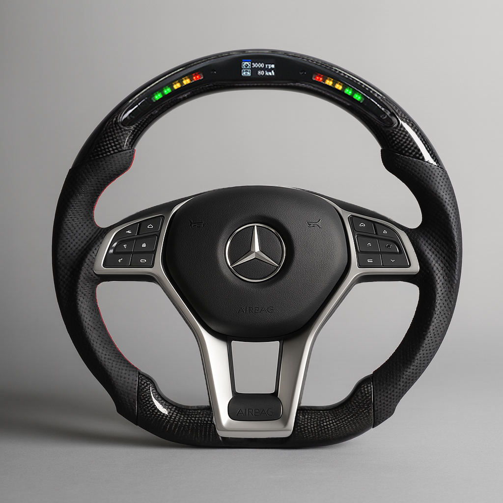 Mercedes-Benz AMG LED Carbon Steering Wheel – W176 / W204 Platform (2012–2015)