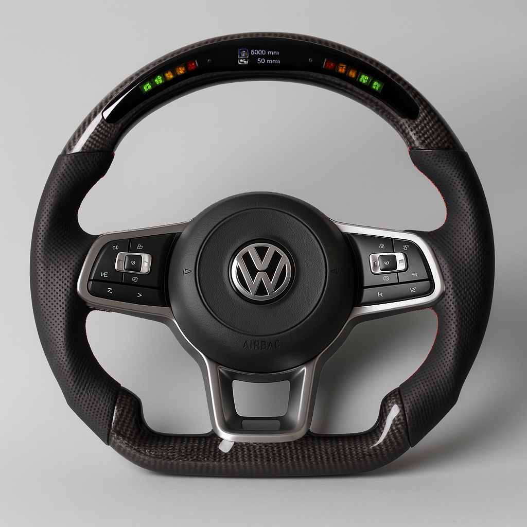 Volkswagen Golf 7 GTI / R LED Carbon Steering Wheel (2015–2019) | OBD2 Display