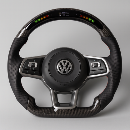 Volkswagen Golf 7 GTI / R LED Carbon Steering Wheel (2015–2019) | OBD2 Display